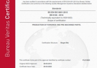 Certyfikat ISO 9001 ; AS 9100
